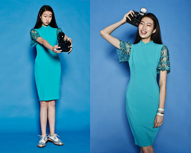 ong shunmugam lace cheongsam look 8, 8 modern ways to wear a cheongsam, without heels!